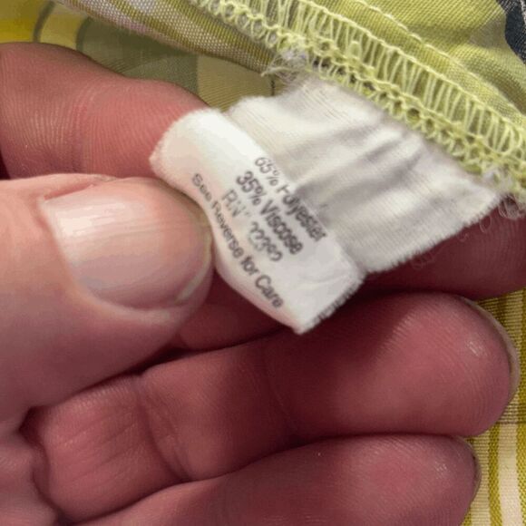 prAna Shirt Mens XL Snap Button Up Outdoors Hiking Camp Tartan Plaid Yellow Gray - Picture 6 of 7